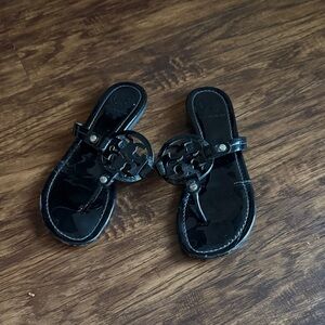 Tory Burch Black Patent Sandals